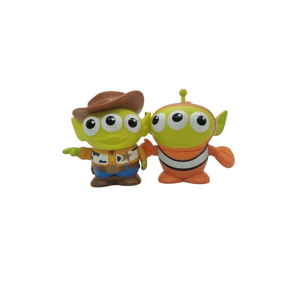 Disney Remix Figure Woody & Nemo Alein Bundle Cake Topper Toys 2.5"